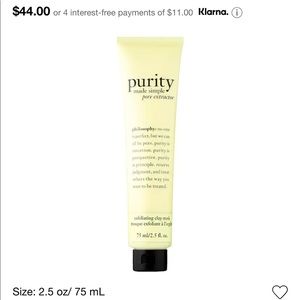[Sold] Philosophy Purity Made Simple Pore Extractor Mask - brand new and sealed